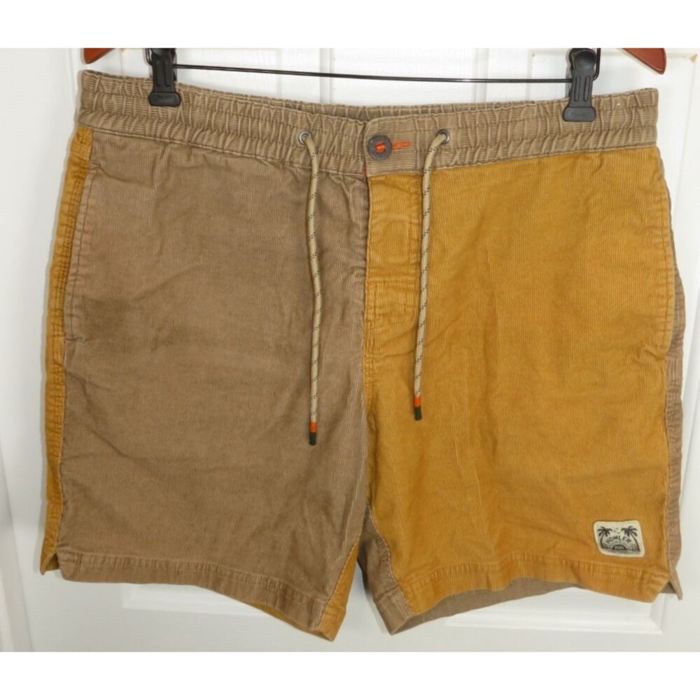 Howler Bros Pressure Drop 2Tone Size 34 Mens Corduroy Drawstring Shorts 7"